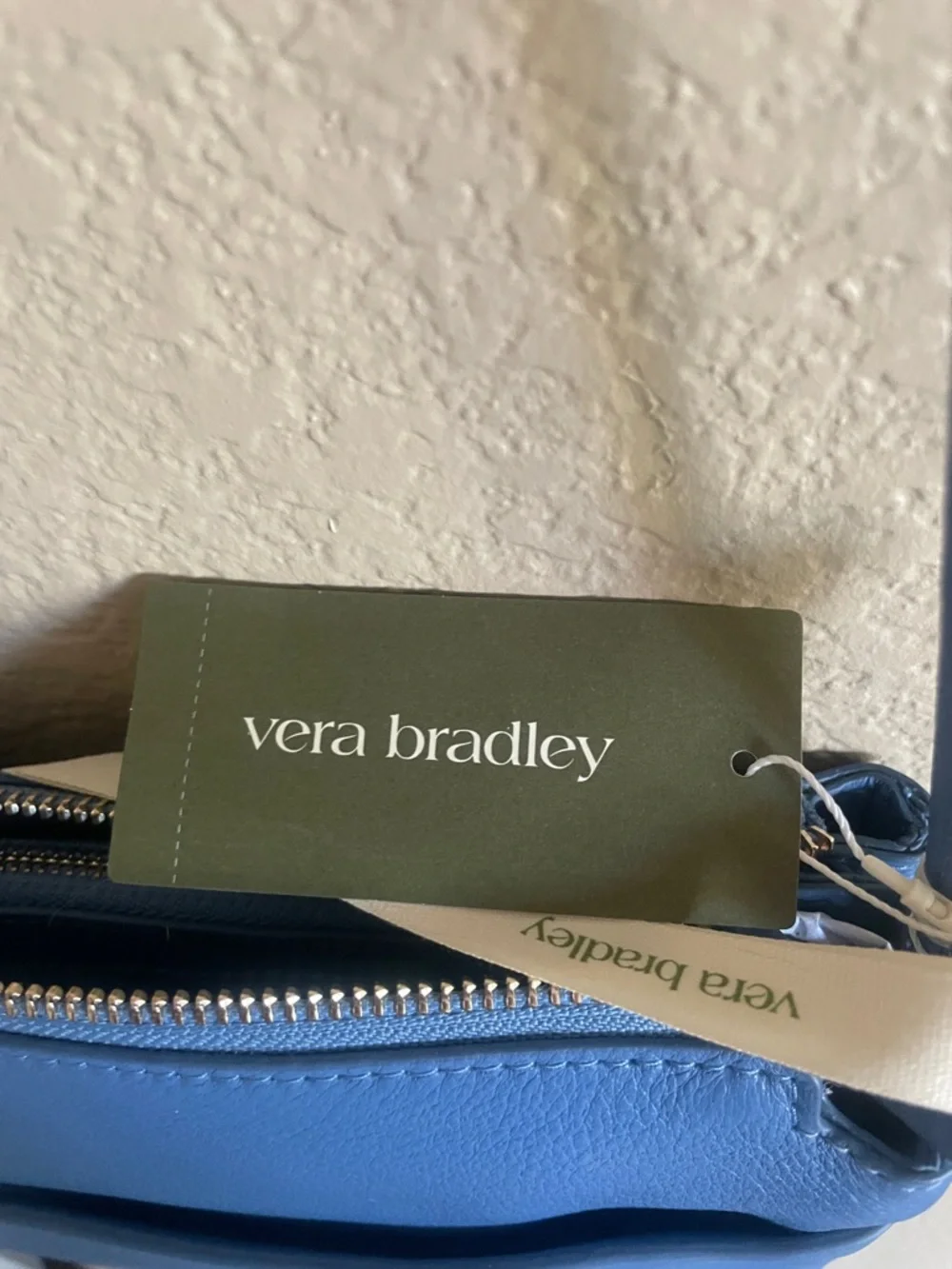 Vera Bradley Women’s Full Grain Cowhide Blue Crossbody Shoulder Bag